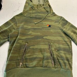 Aviator Nation Ninja Pullover Hoodie Camo Small